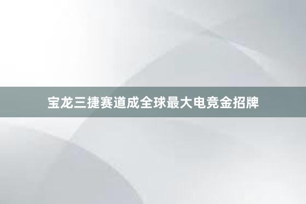 宝龙三捷赛道成全球最大电竞金招牌